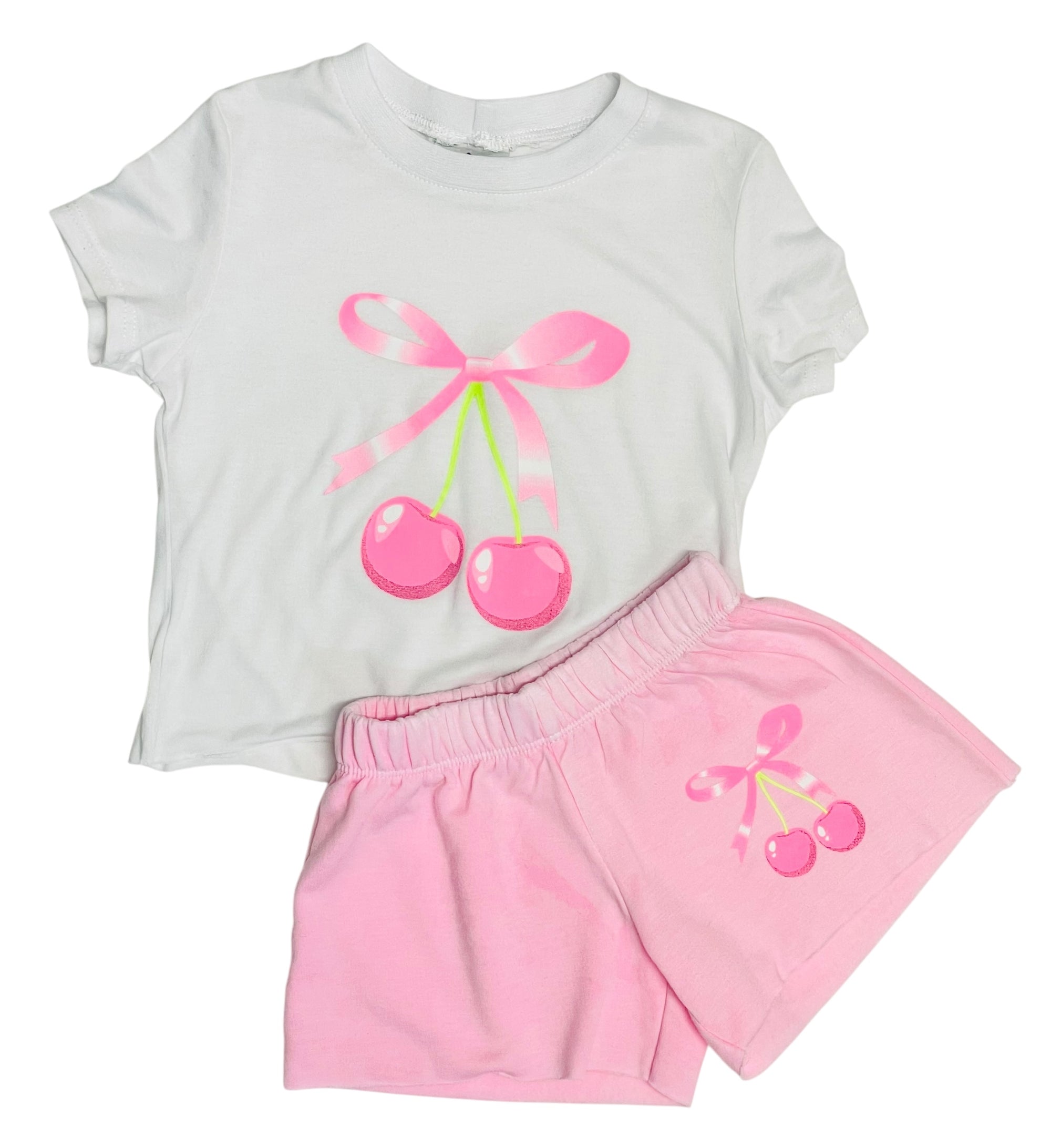 Firehouse Ice Pink Cherry Bow Shorts