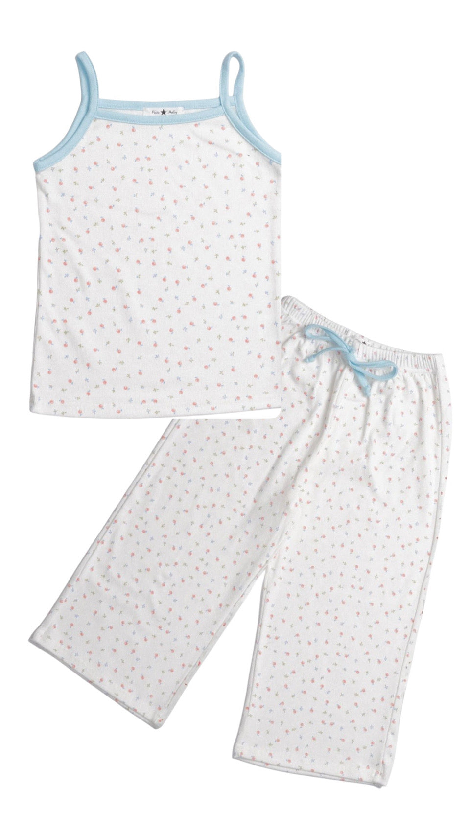 Petite Hailey Olivia Tank Top- Sky Blue Floral