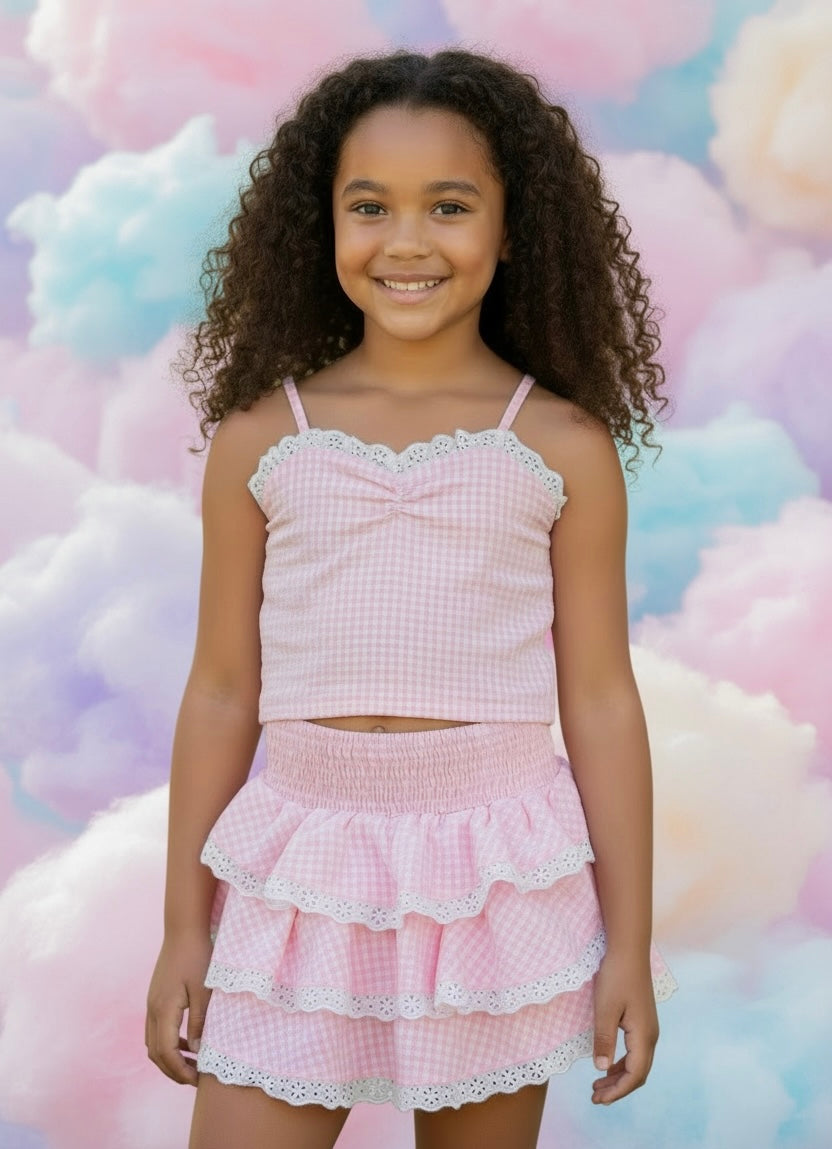 Camiseta de tweed negra de Flowers By Zoe