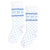 Little Stocking Co. - Blue Bow Scalloped Knee High Socks