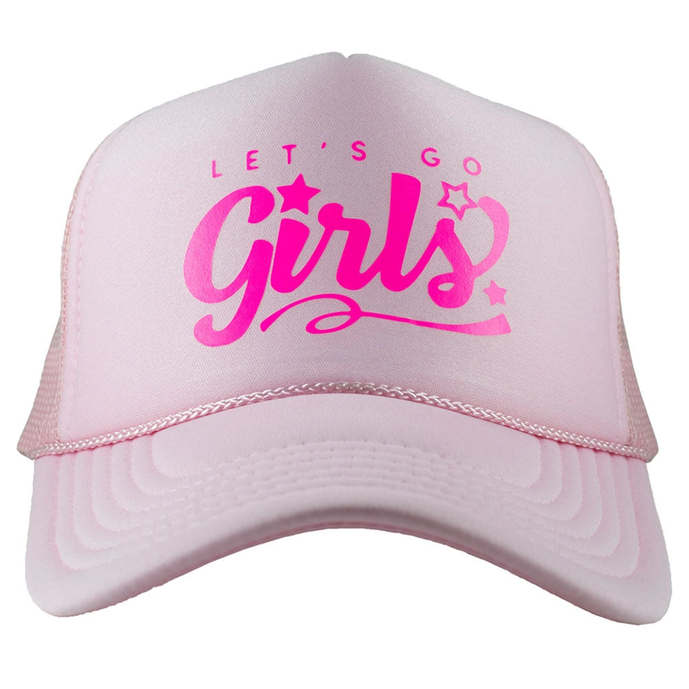 Pink Let&#39;s Go Girls Tween/Adult Trucker Hat