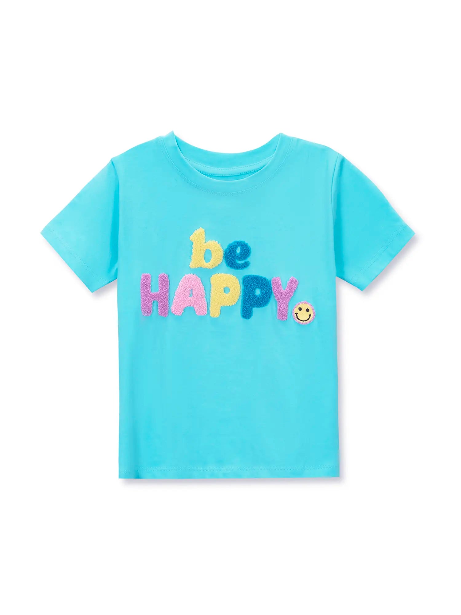 Preppy Goose 2pc Tee + Plush Lounge Short Set-Smiley Faces