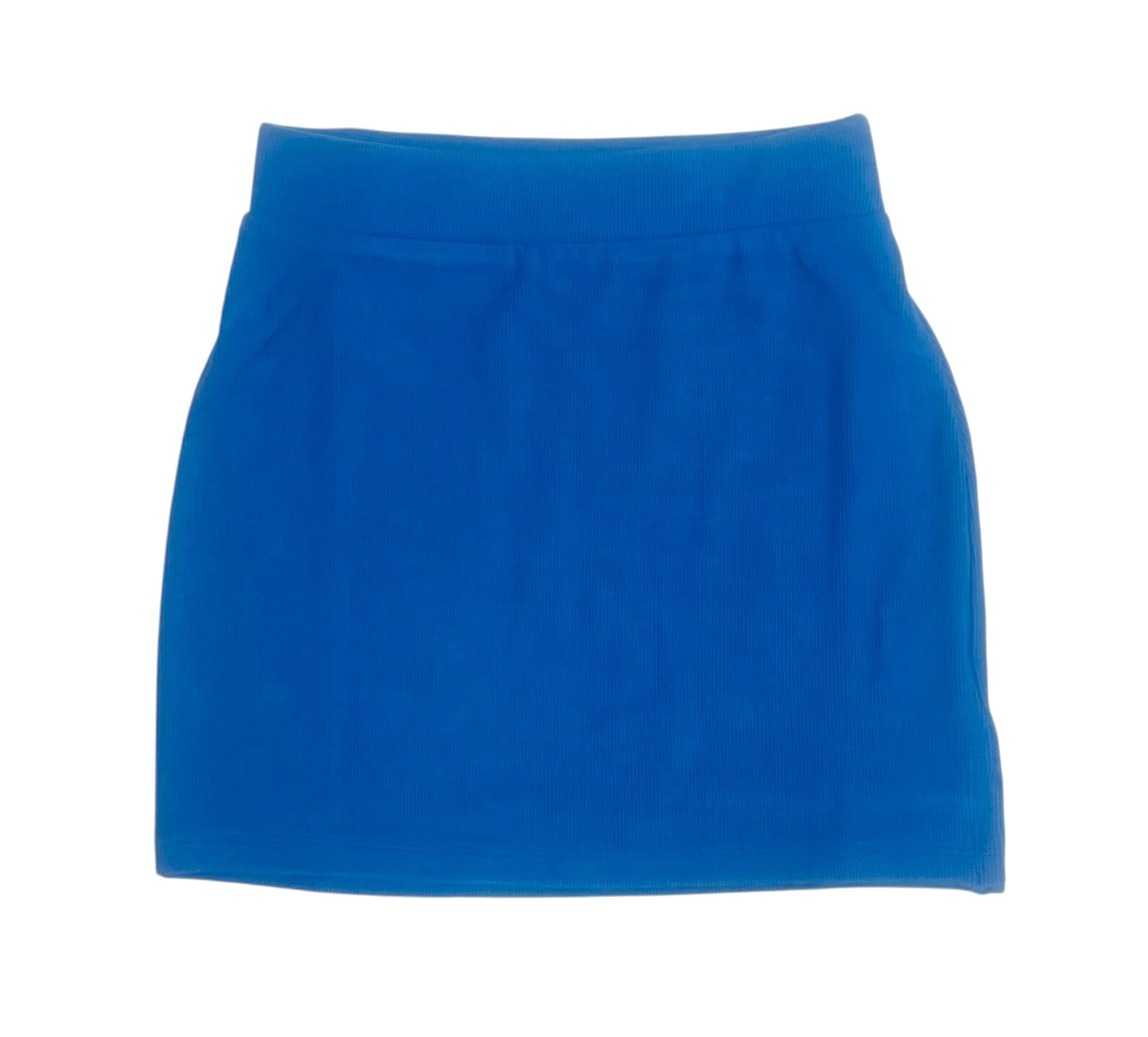 Tenly Tween Ribbed Mini Skirt- Bali Blue