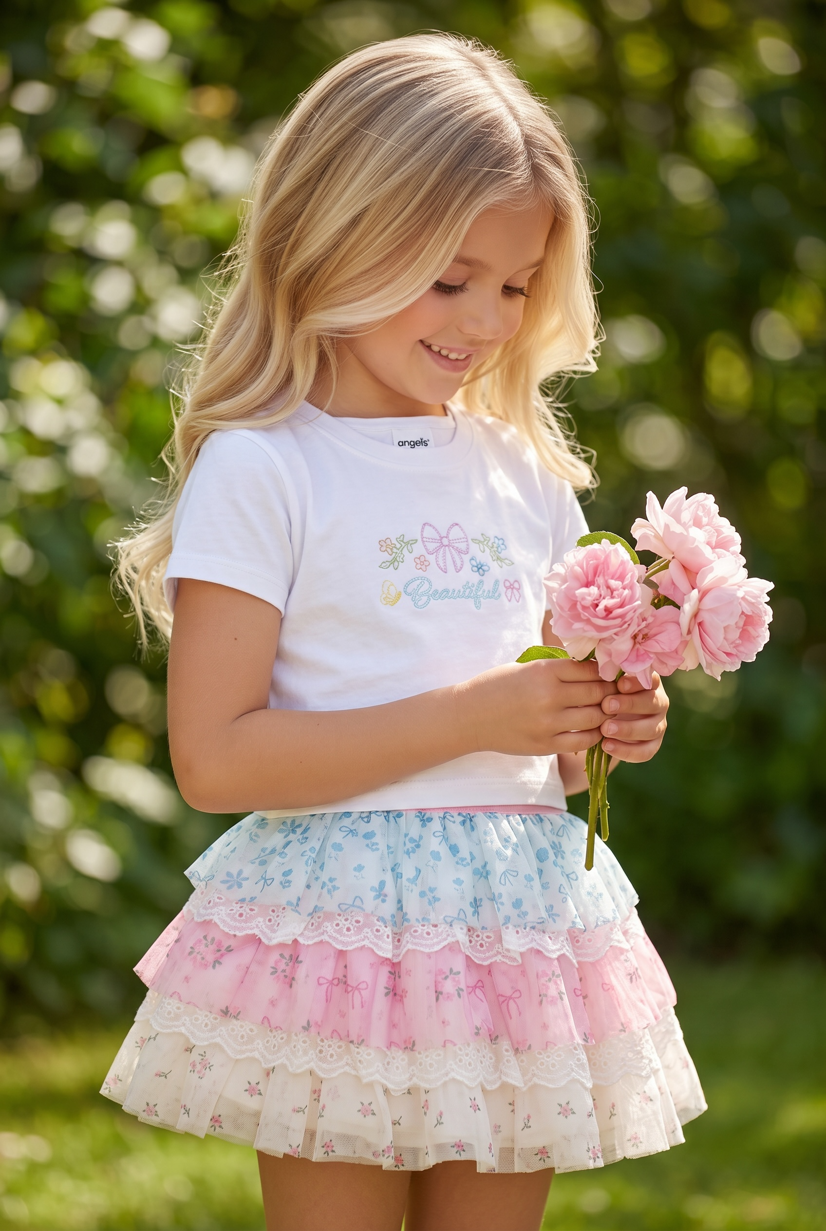 Iscream Beautiful Floral + Bow T-Shirt