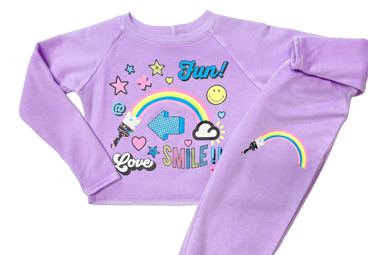 Sudadera con capucha Make You Smile de Firehouse Clothing, color lavanda