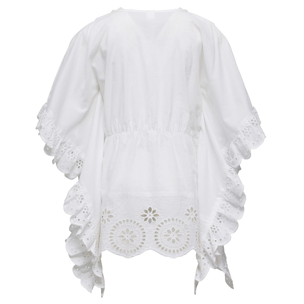 Snapper Rock Cesci White Eyelet Swim Cover Up