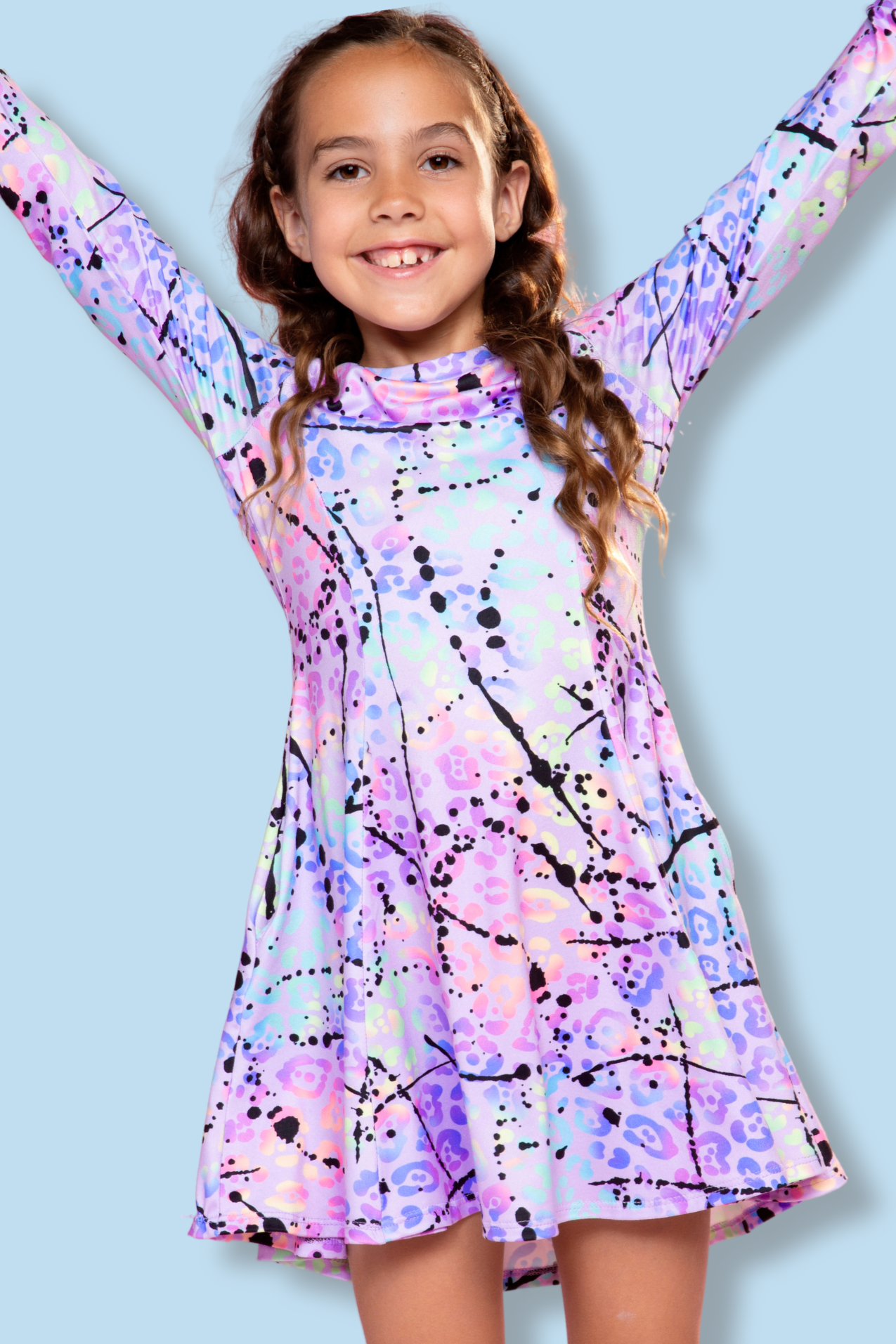 Pixie Lilac Splatter Knit Dress