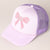 Rhinestone Bow Patch Trucker Hat- Hot Pink