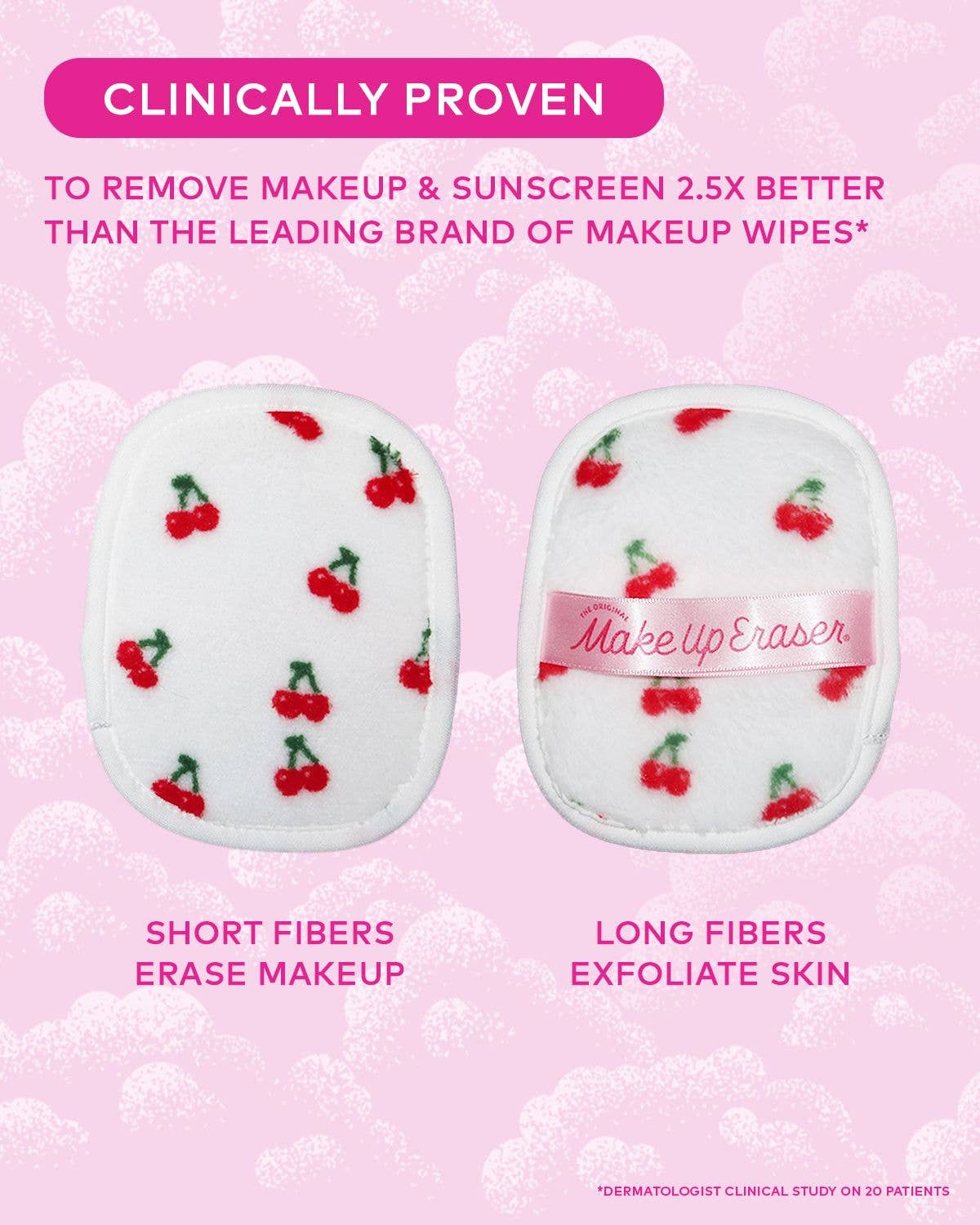 MakeUp Eraser - Cherry Crush 7-Day Set & Makeup Bag