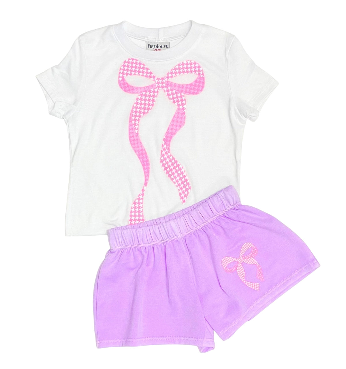 Firehouse NY Girls Grape + Pink Coquette Bow Short-Size 5