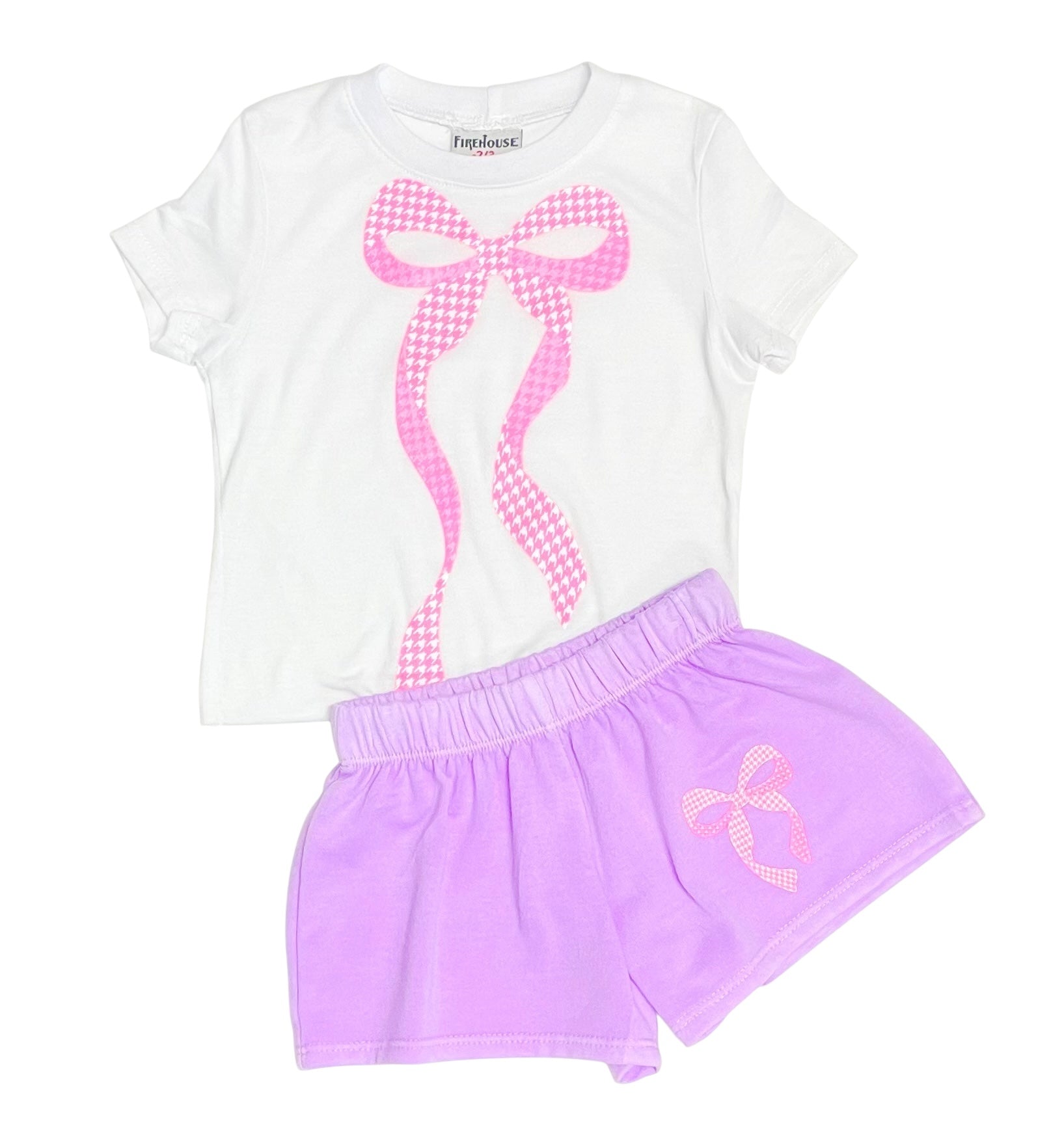 Firehouse NY Girls Grape + Pink Coquette Bow Short-Size 5
