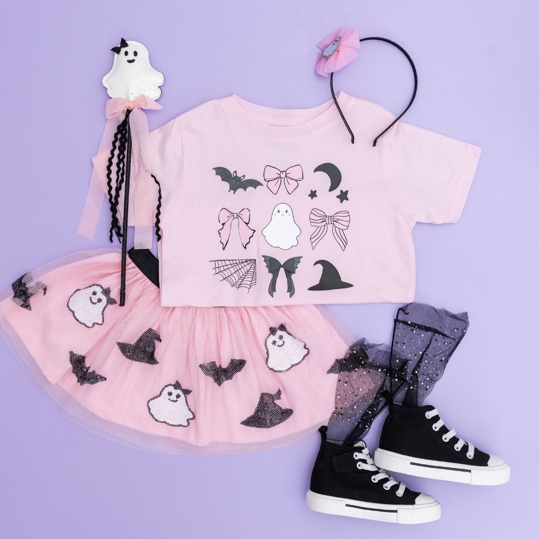 Sweet Wink Halloween Spooky Coquette T-Shirt-Size 4T