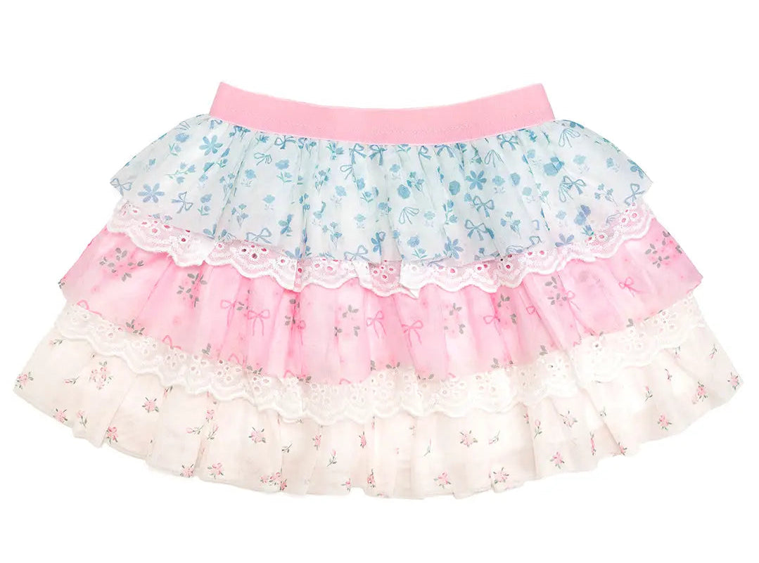 Sweet Wink tiered floral tutu skirt for toddler girls