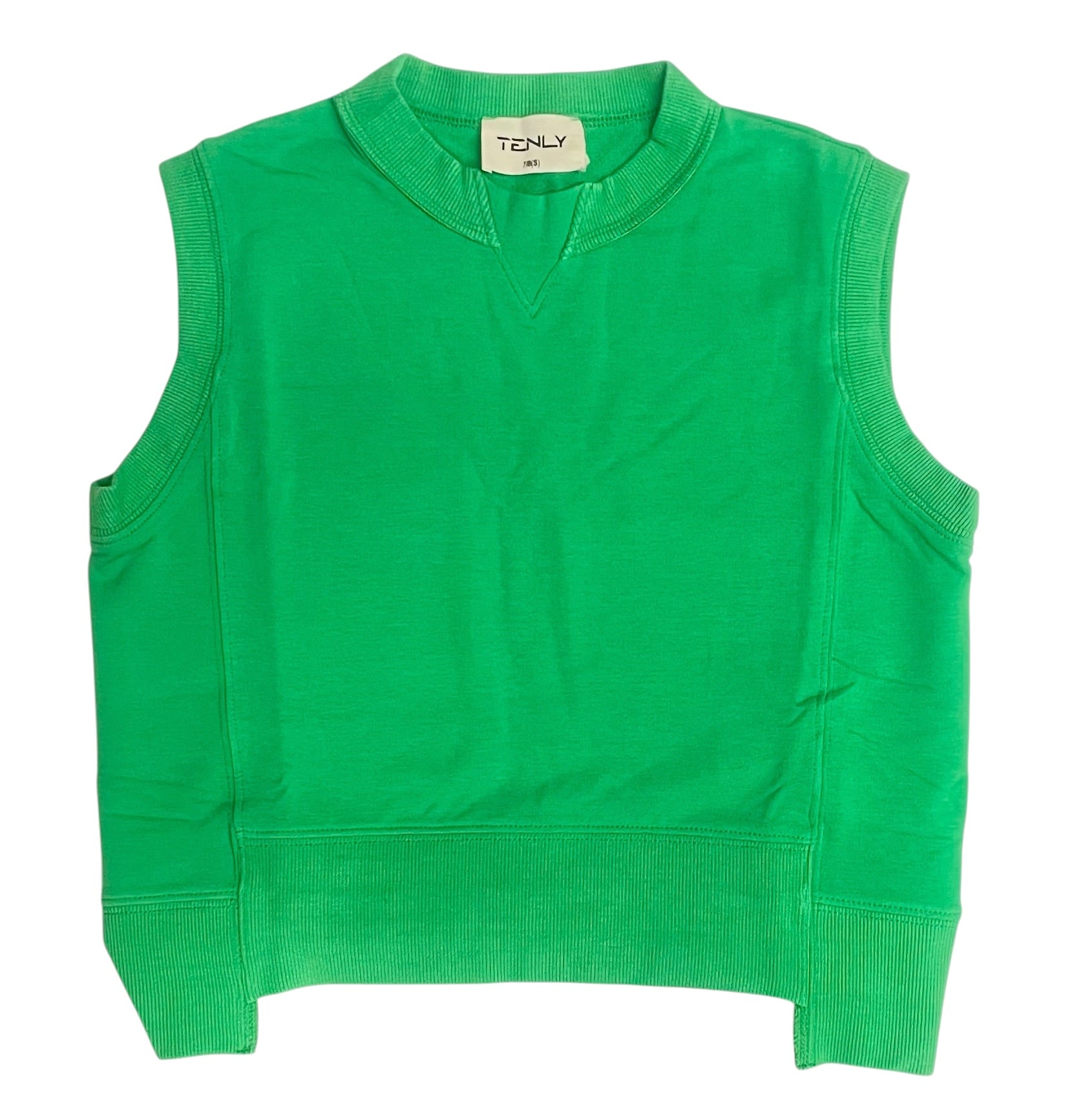 Tenly Tween Terry Hi-Low Muscle Tank - Seaweed