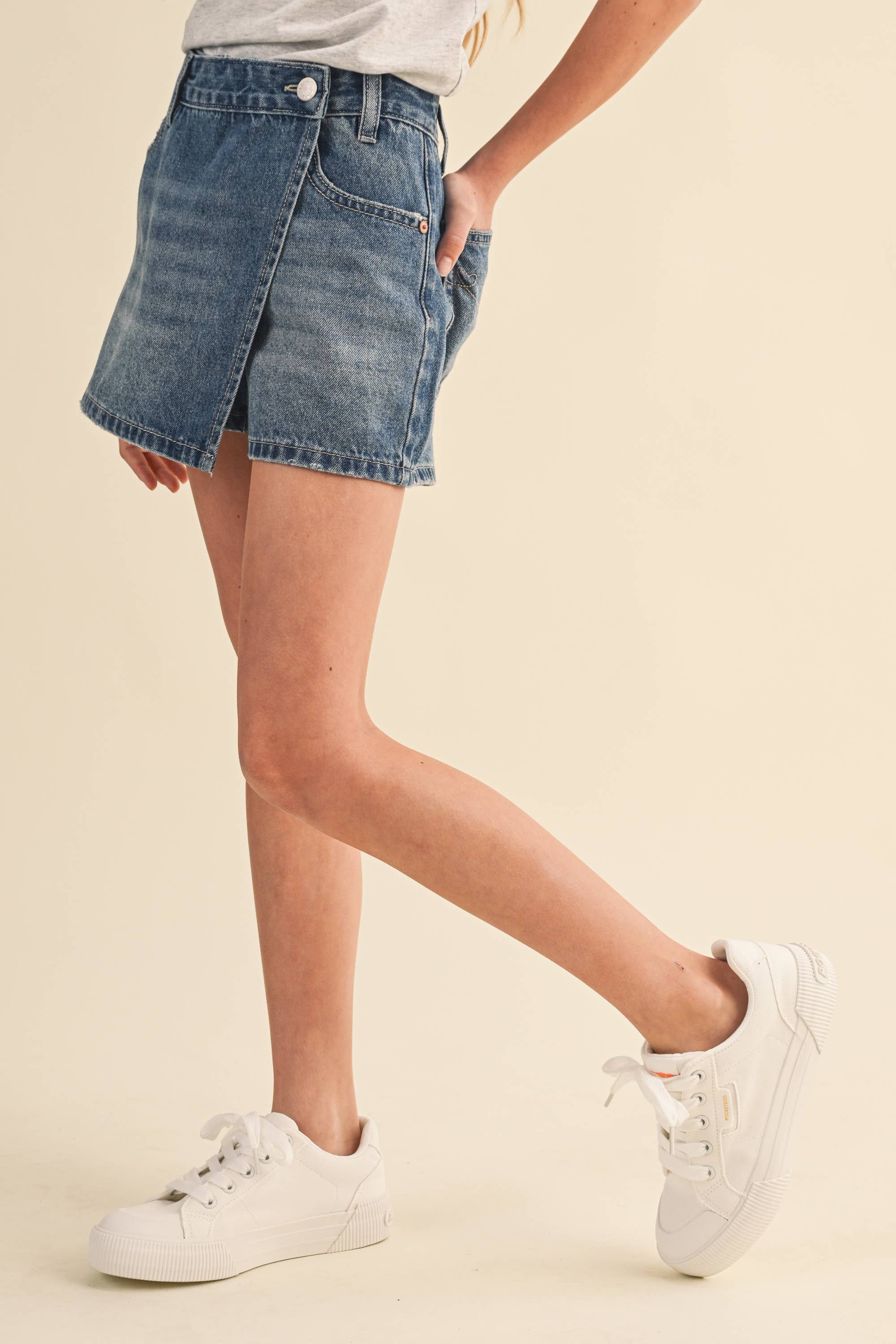 Heart & Arrow Tween Denim Skort * Built In Shorts *