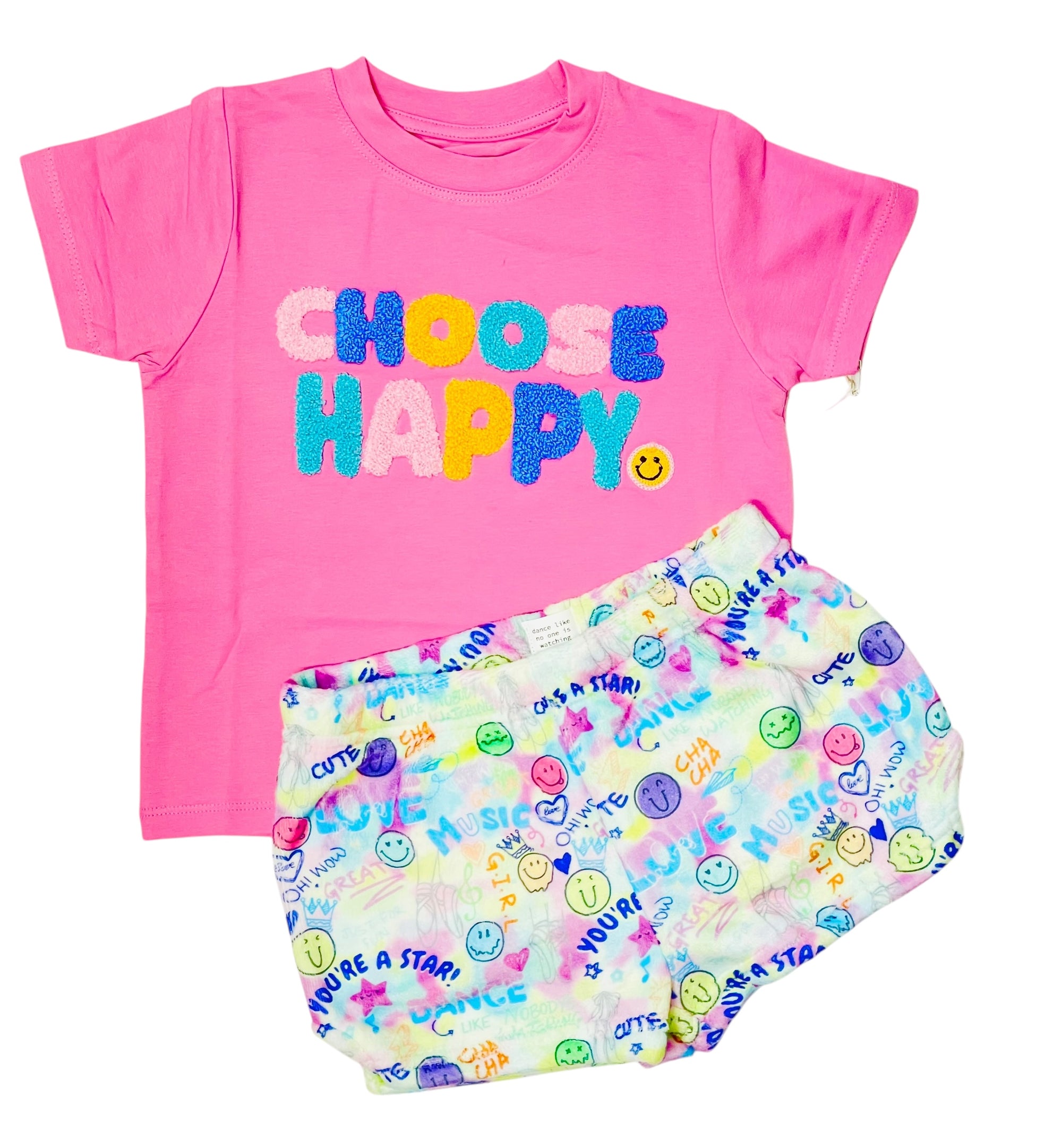 Preppy Goose Let's Dance Plush Lounge Shorts-Size 2/3