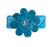 Bari Lynn 3" Crystalized Flower Clip- Aqua