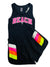 Flowers By Zoe Black & Neon Pink Beach Graphic Ribbed Tank