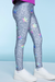 Leggings Pixie con estrellas pastel y purpurina plateada