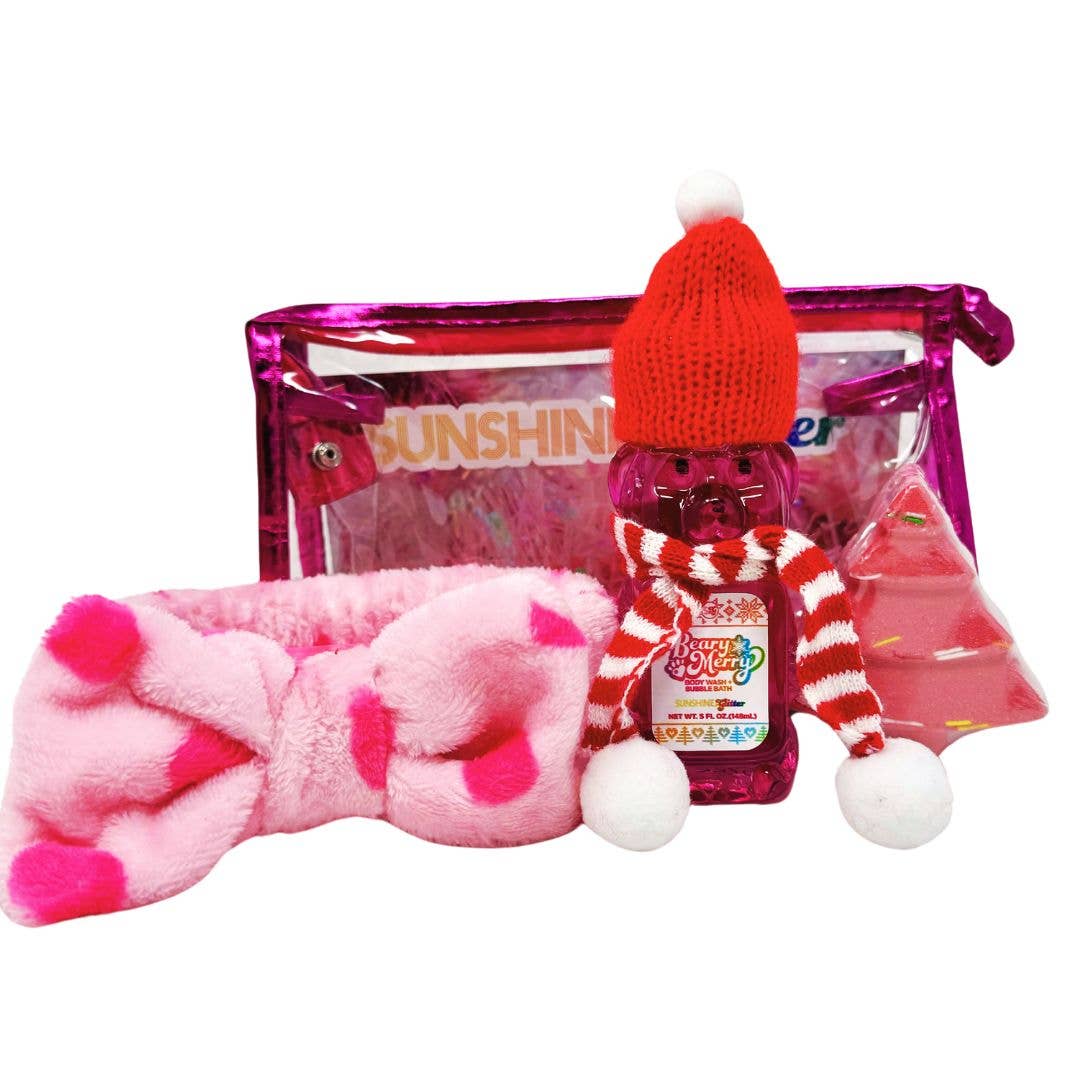 Sunshine &amp;amp; Glitter - Set de regalo navideño en color rosa Beary