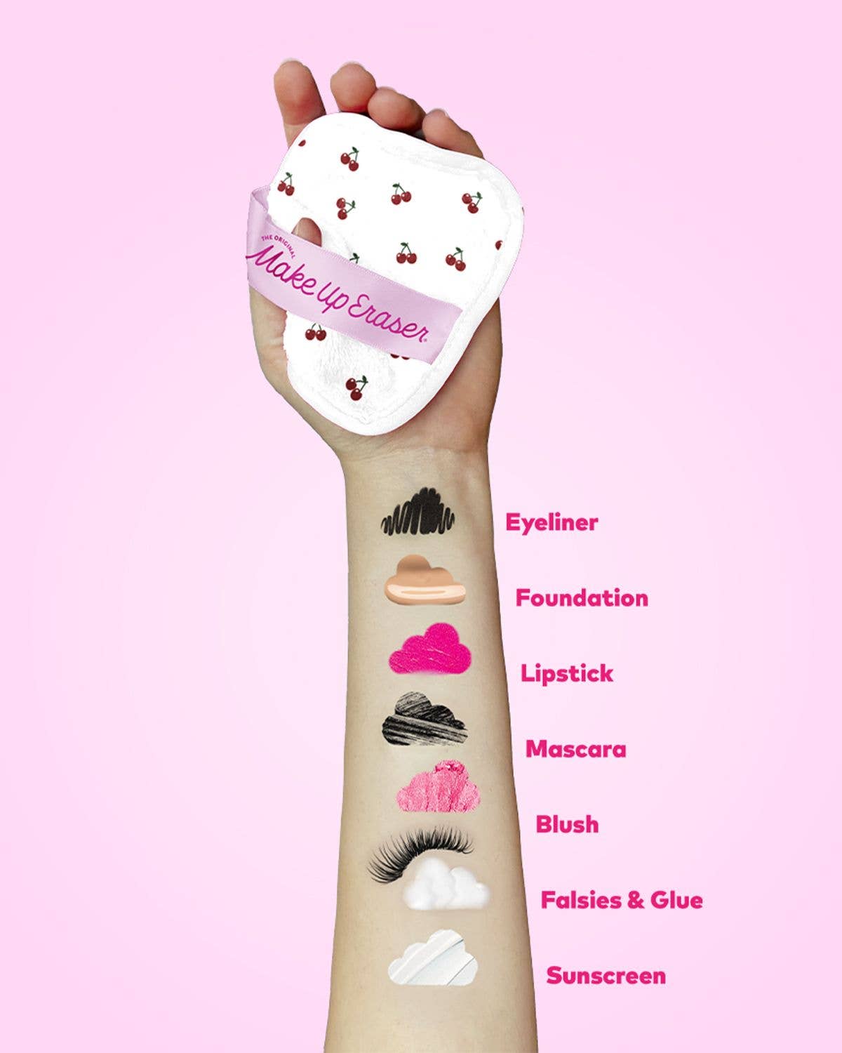 MakeUp Eraser - Cherry Crush 7-Day Set & Makeup Bag