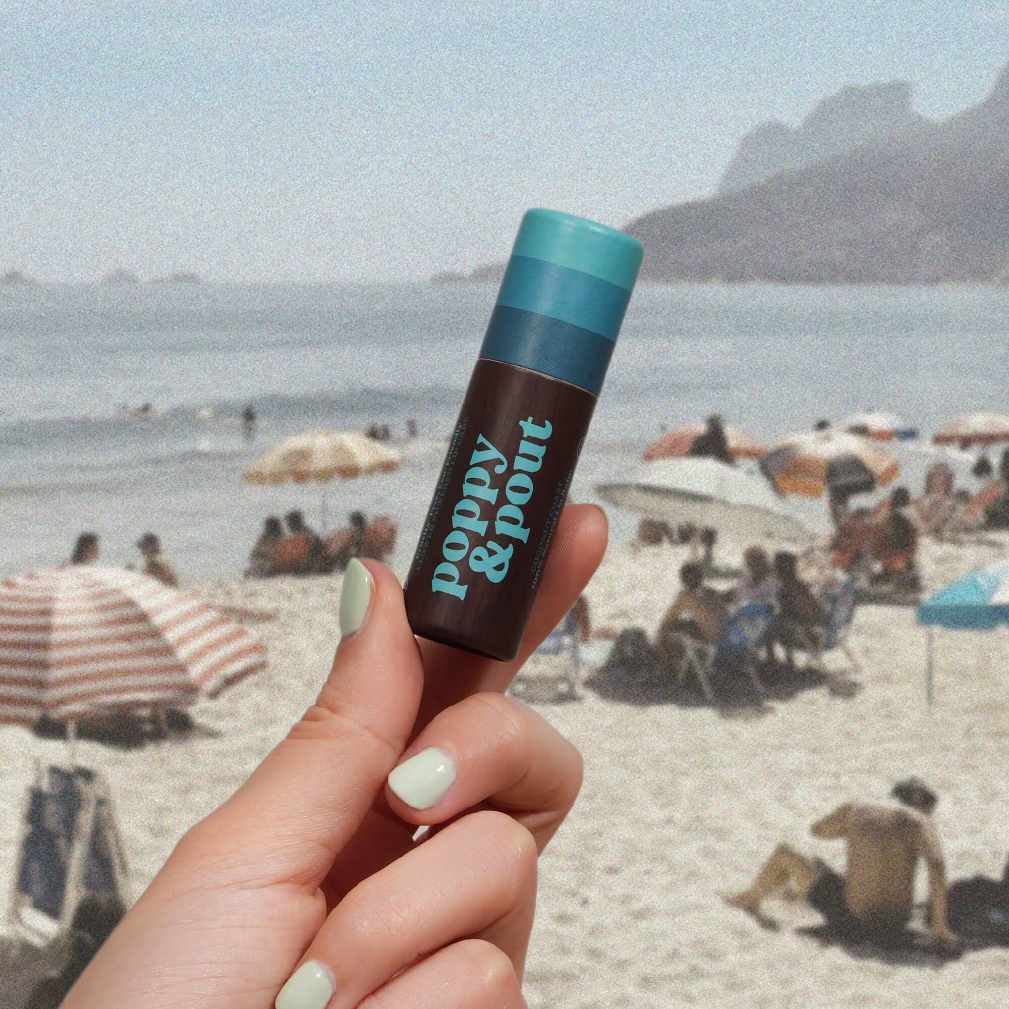 Poppy & Pout All Natural Lip Balm-Retro Surf Coconut Coast
