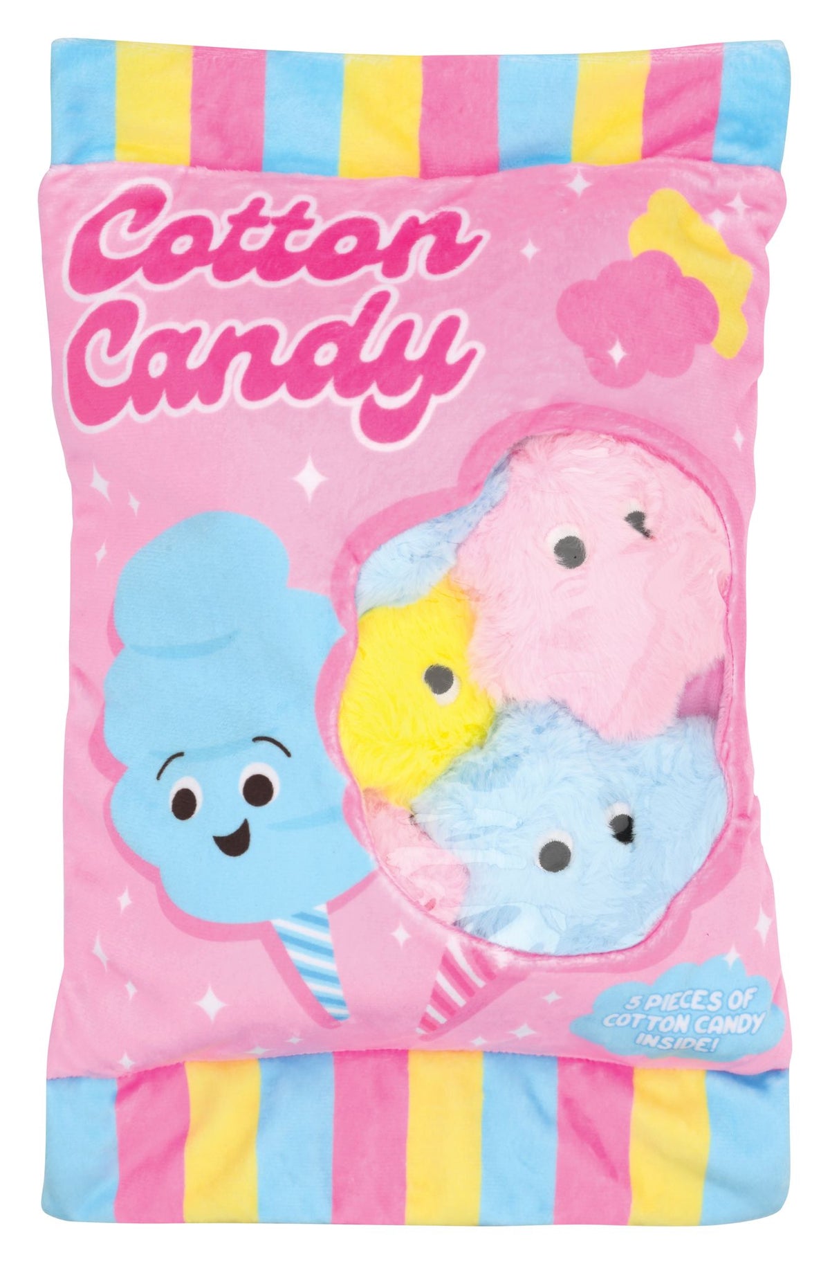 Iscream 16&quot; Cotton Candy Fleece Plush Pillow With Removable Minis