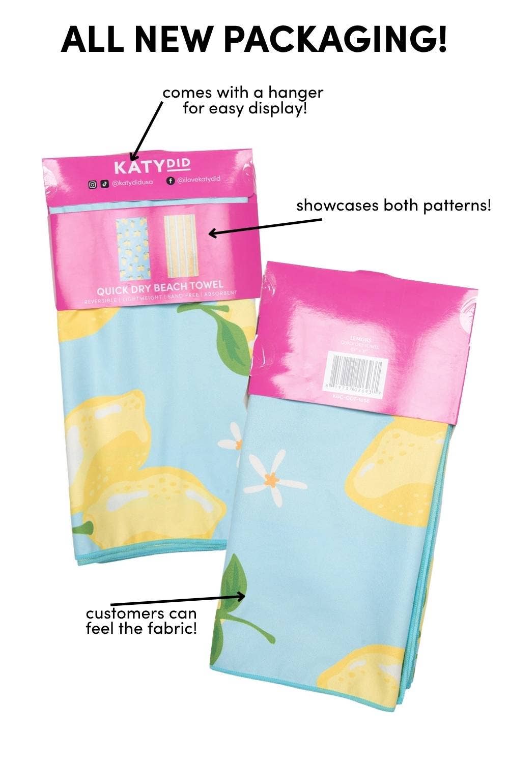 Lemons Quick Dry/Sand Free Beach Towel