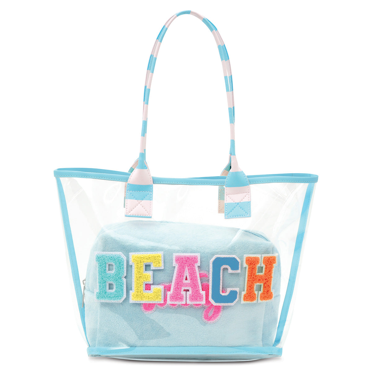 Iscream Beach Clear Tote Bag 2-Piece Set