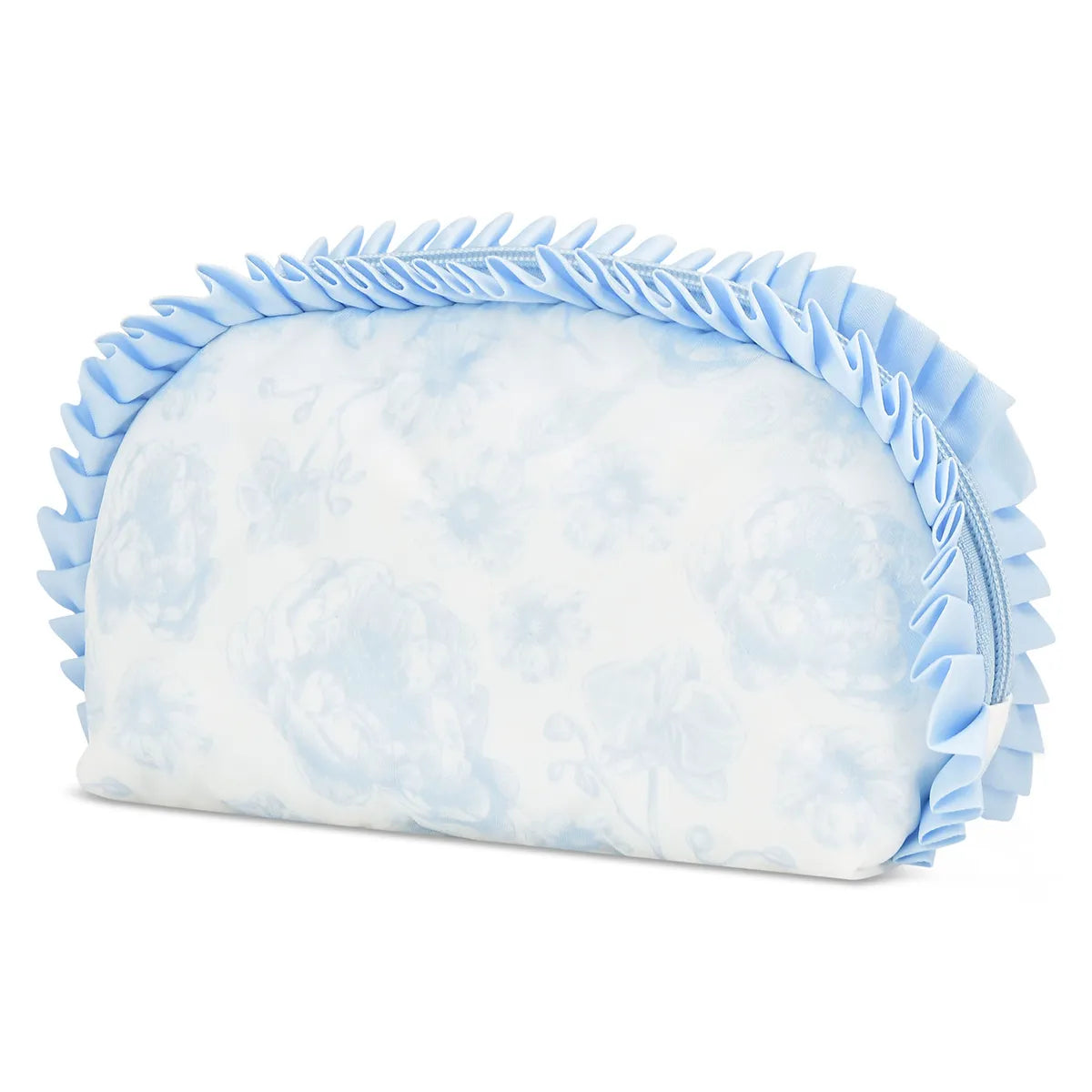 Iscream Blue Toile Oval Cosmetic Bag