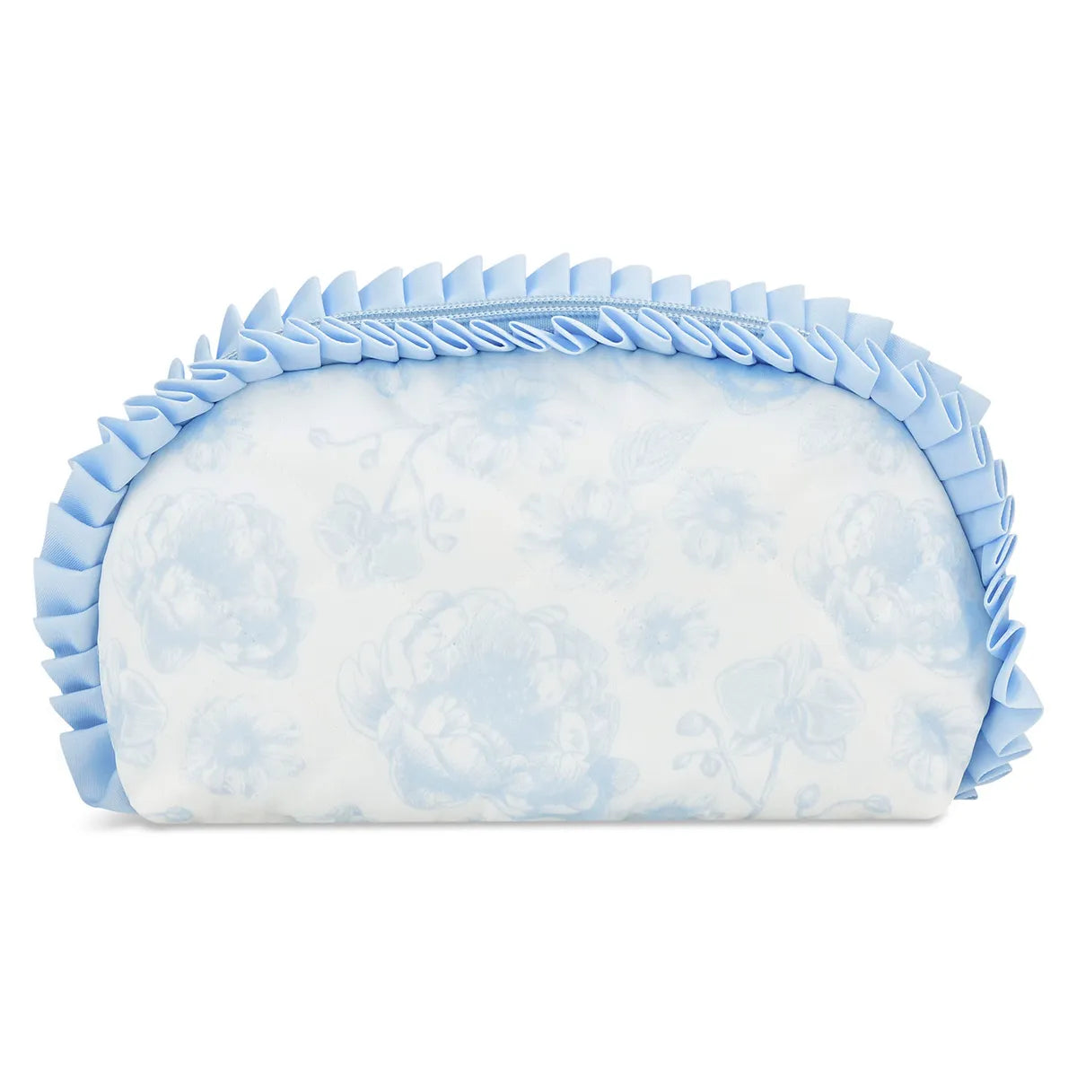 Iscream Blue Toile Oval Cosmetic Bag