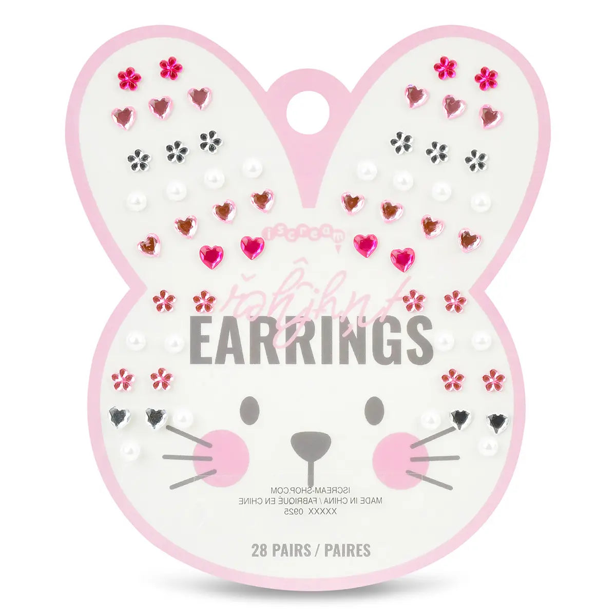 Iscream Bunny Stick On Earrings