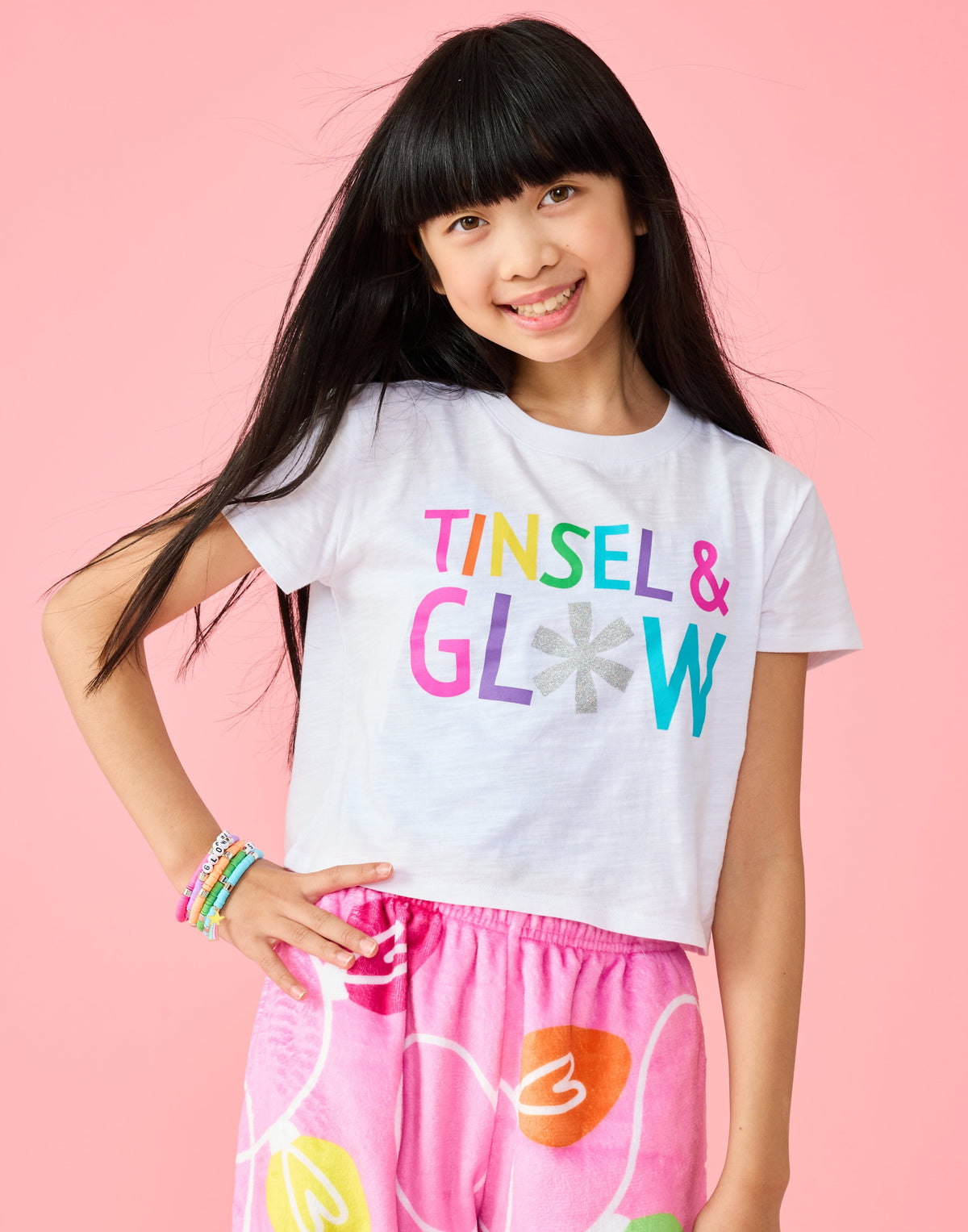 Iscream Tinsel &amp; Glow Boxy Tee *Kids &amp; Adults*