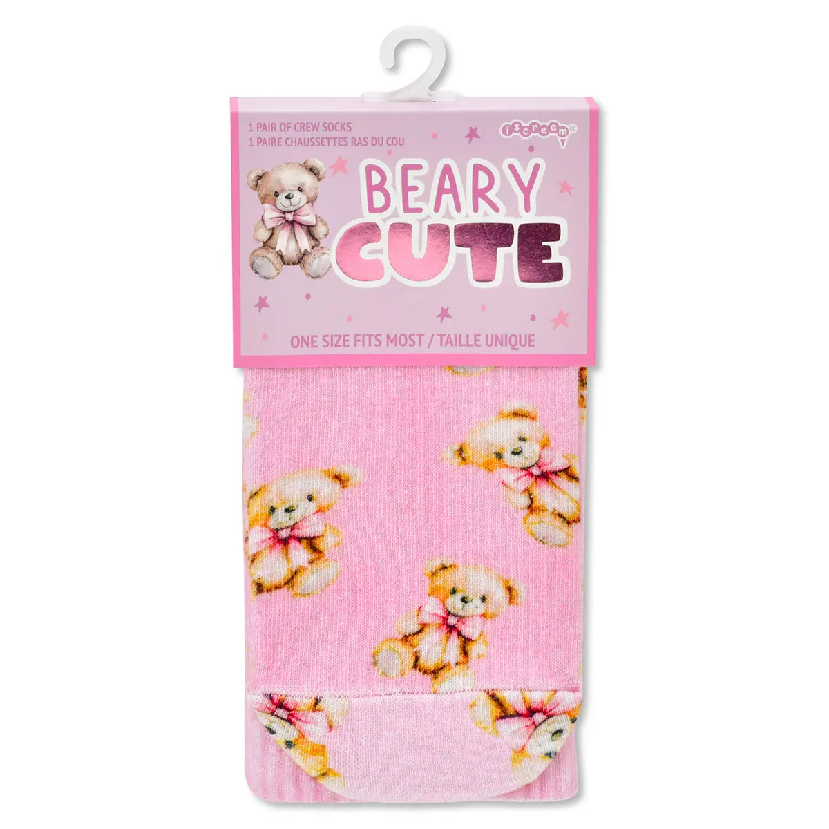 Iscream Pink Beary Cute Socks