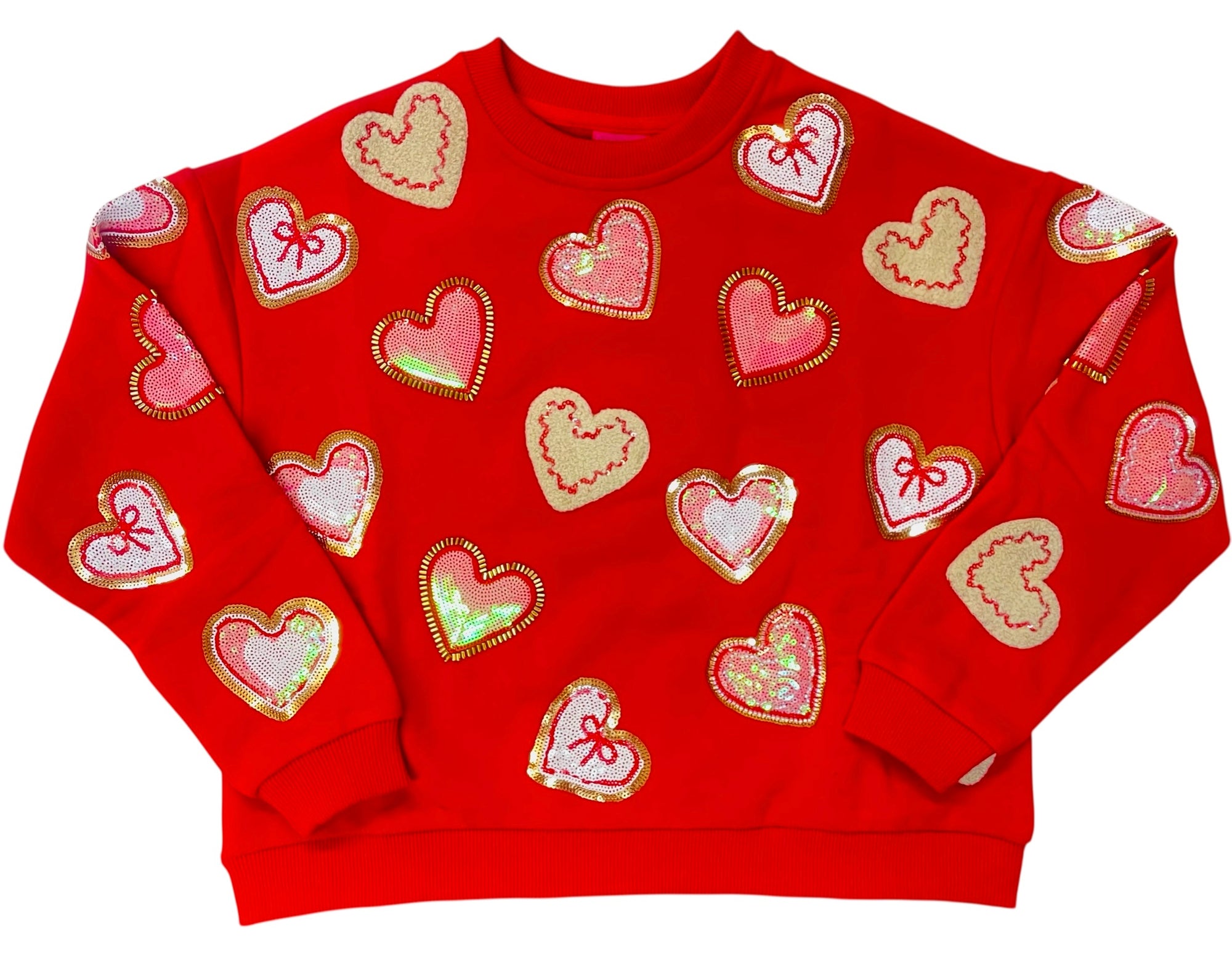 Queen Of Sparkles Kids Valentine's Cookies Sweatshirt