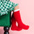 Calcetines festoneados hasta la rodilla de Papá Noel para bebé de Little Stocking Co.