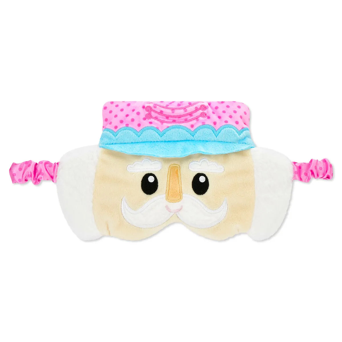Iscream Nutcracker Eye Mask with pink and blue hat and embroidered face