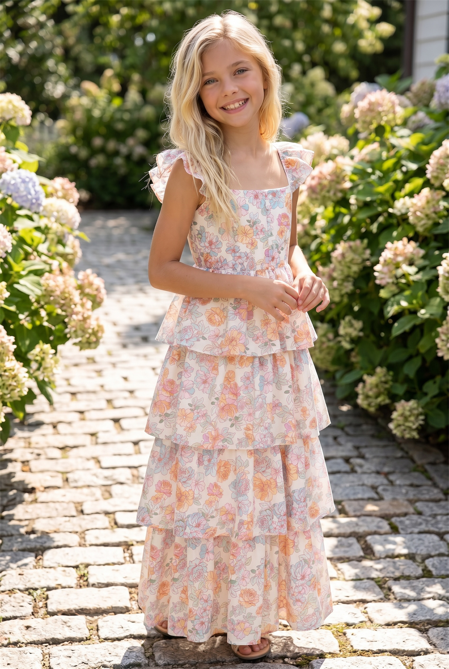 Marlo Kids Posie Maxi Dress - Floral