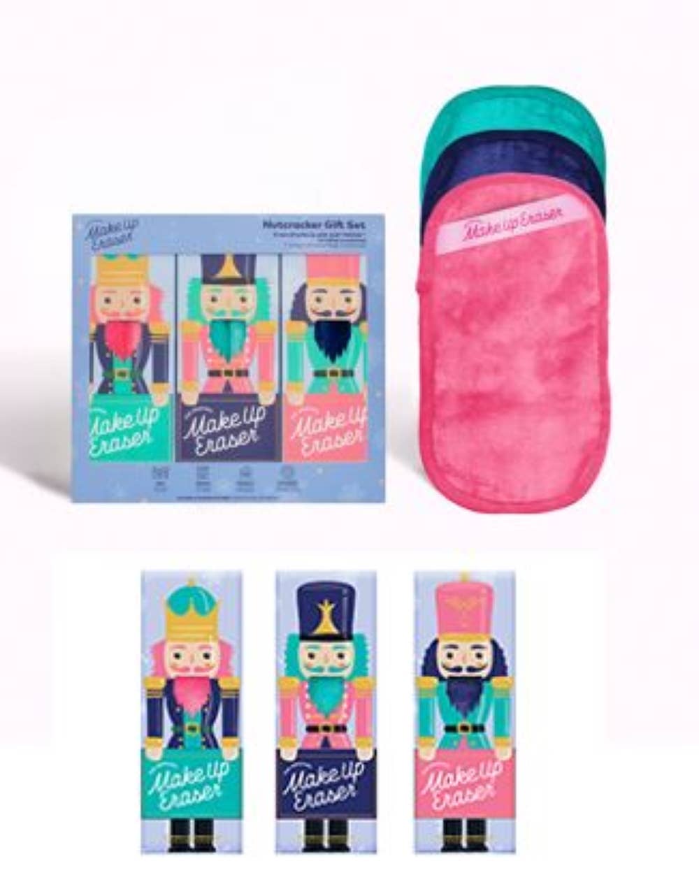 MakeUp Eraser - Nutcracker 3pc Mini -Holiday Gift Set