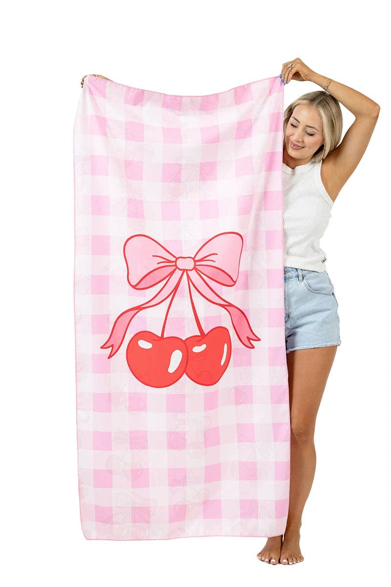 Cherry & Bow Quick Dry/Sand Free Beach Towel