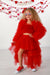 Ooh! La, La! Couture Ruffled Tulle Jacket - Red