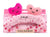 Diadema de spa de peluche con forma de corazón rosa