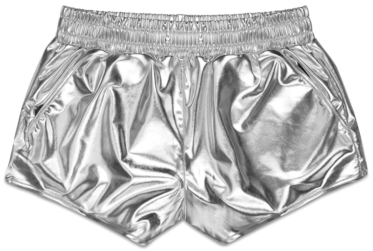 Iscream Silver Metallic Shorts * Preorder *