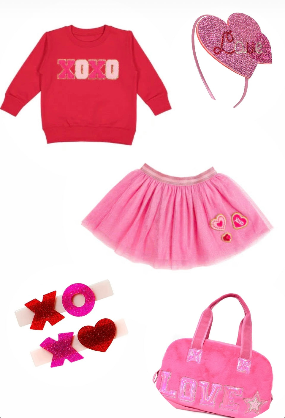 Sweet Wink XOXO Patch Valentine&#39;s Day Sweatshirt - Red