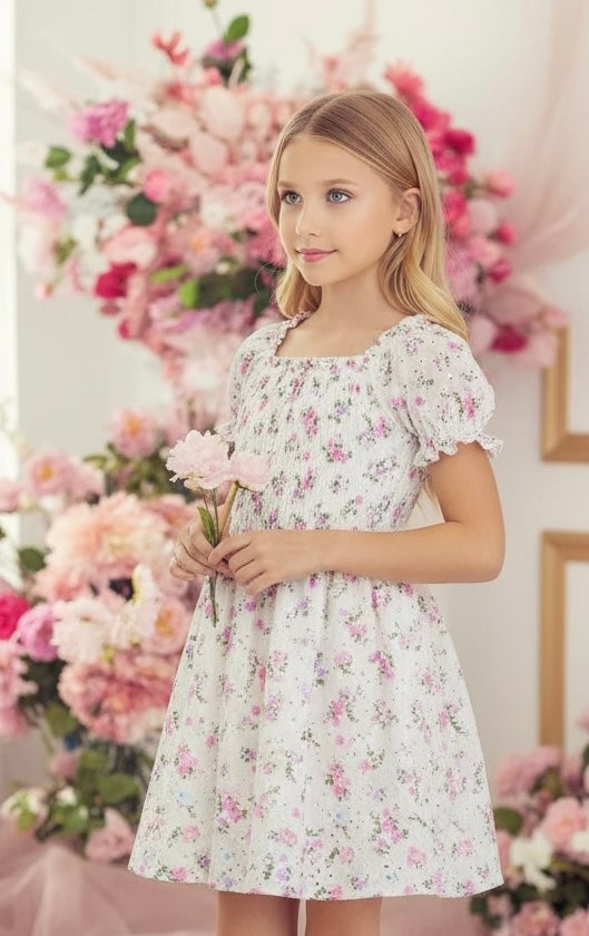 Flowers By Zoe Floral Bouquet Eyelet Dress