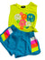 Flowers By Zoe Turquoise Colorblock Knit Shorts