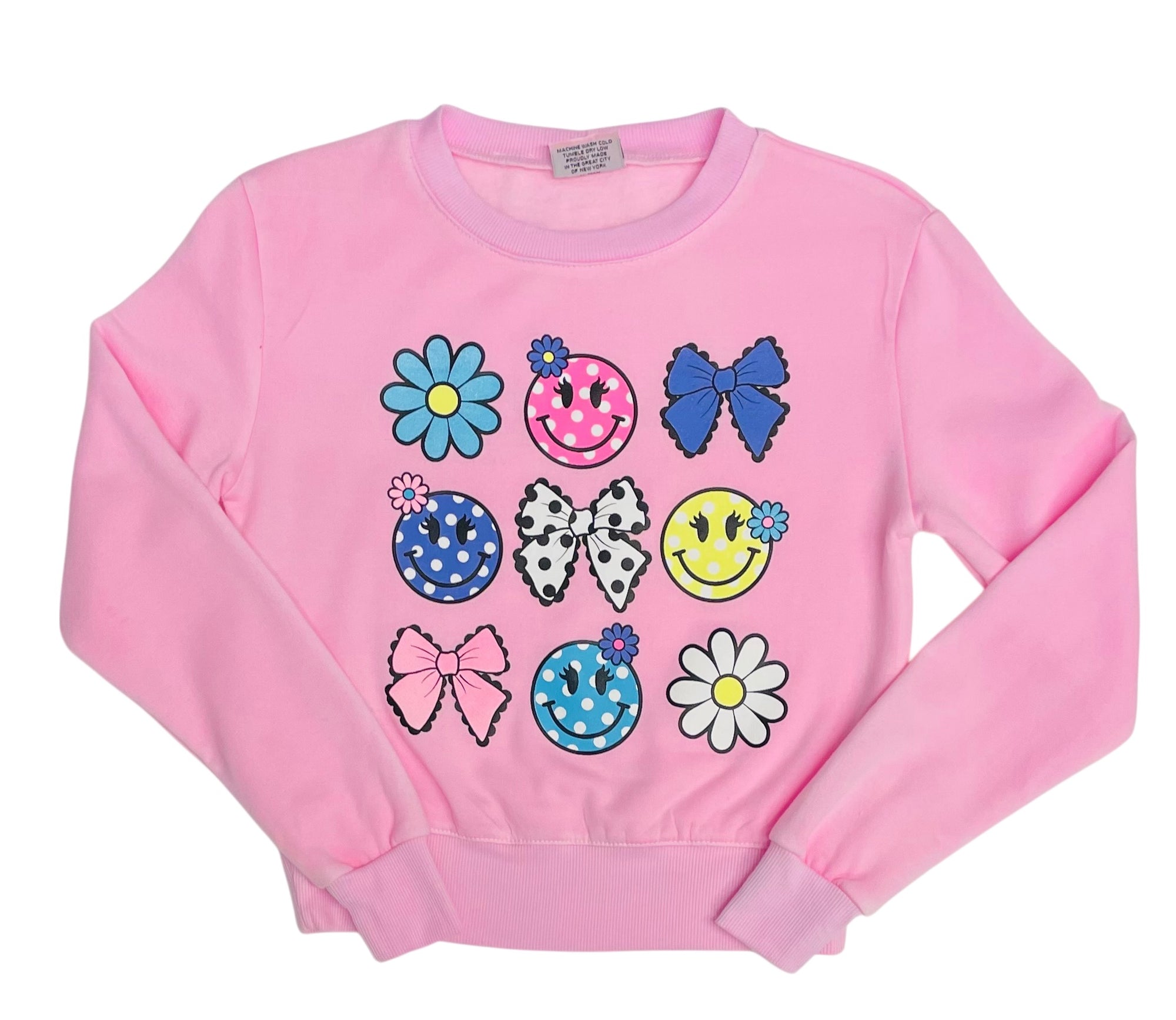 Firehouse Girls Daisy Toss Sweatshirt - Ice Pink