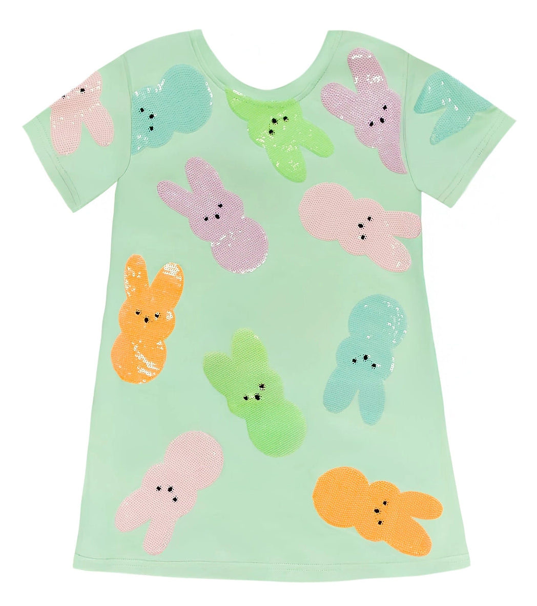 girls sequin bunny dress for easter