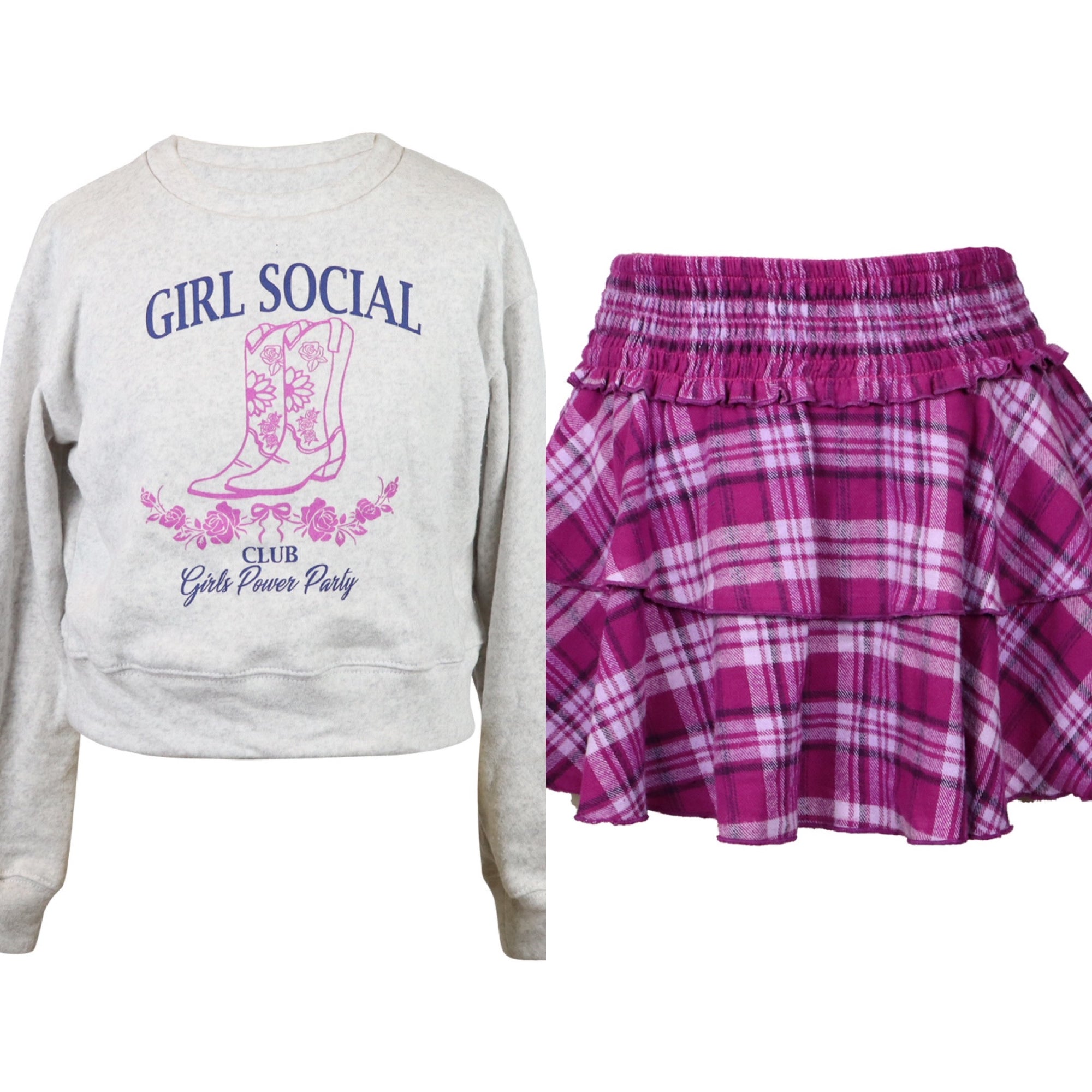 Flowers By Zoe Tween Heather Social Club Sweatshirt