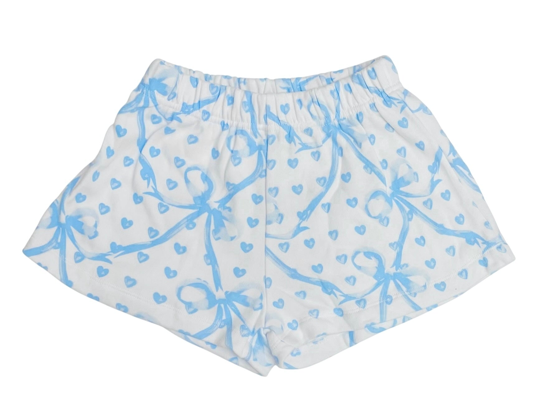 Flowers By Zoe Blue Bow Print Knit Short